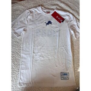 NFL Ultra Game Detroit Lions Mens White Graphic T-Shirt XS Embroidered Logo